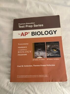 Pearson Test Prep Series for AP Biology - Orange & Brown Cover